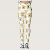 Niedliches Golden Labrador Retriever Dog Muster Leggings (Vorderseite)