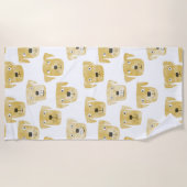 Niedliches Golden Labrador Retriever Dog Muster Strandtuch (Vorderseite)