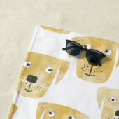 Niedliches Golden Labrador Retriever Dog Muster Strandtuch (Beispiel)