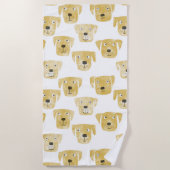 Niedliches Golden Labrador Retriever Dog Muster Strandtuch (Vorderseite)