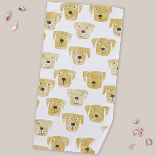 Niedliches Golden Labrador Retriever Dog Muster Strandtuch