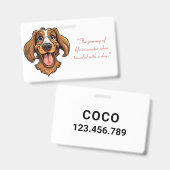 Niedliches Golden Retriever Clipart | Ausweis (Front & Back)