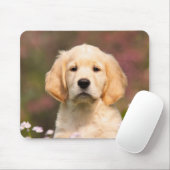 Niedliches Golden Retriever Dog Welpenportrait Mousepad (Mit Mouse)