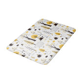 Niedliches Golden Woods Scene Muster Badematte (Schrägansicht)