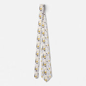 Niedliches Golden Woods Scene Muster Krawatte (Rückseite)