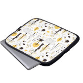 Niedliches Golden Woods Scene Muster Laptopschutzhülle (Vorne Knopf)