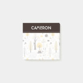 Niedliches Golden Woods Scene Muster Post-it Klebezettel (Vorderseite)