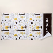 Niedliches Golden Woods Scene Muster Strandtuch (Vorderseite)