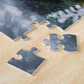 Niedliches Goldendoodle Dog Winter Wonderland Puzzle (Seite)