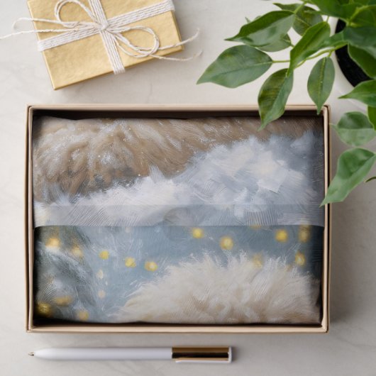 Niedliches Goldendoodle Winter Wonderland Seidenpapier (Geschenk)