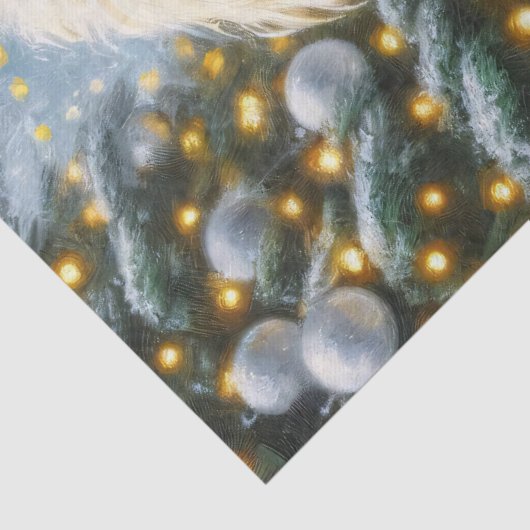 Niedliches Goldendoodle Winter Wonderland Seidenpapier (Detail)