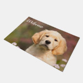 Niedliches goldener fußmatte (Schrägansicht)