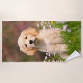 Niedliches goldener strandtuch (Vorderseite)