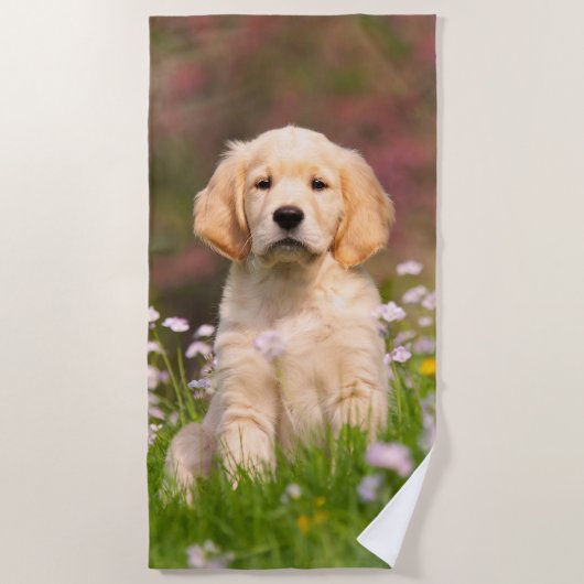 Niedliches goldener strandtuch (Vorderseite)