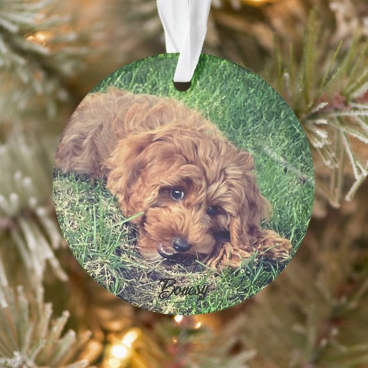 Niedliches Goldenes Doodle Ornament (Baum)