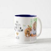 Niedliches Goldenes Herz Foil Welten Bester Katze Zweifarbige Tasse (VorderseiteRechts)