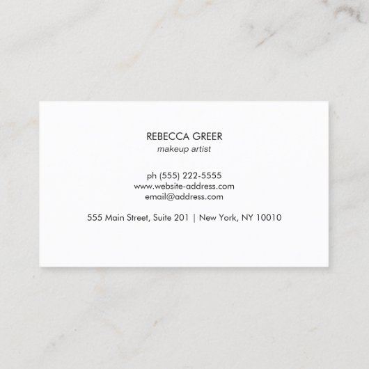 Niedliches Goldenes Herz Moderner Schönheitsberate Visitenkarte (Rückseite)