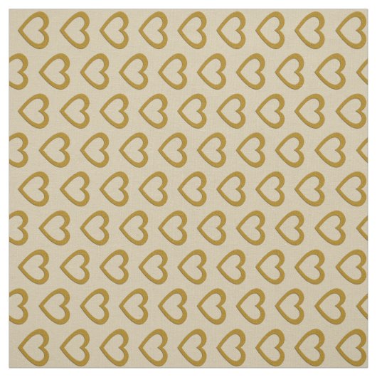 Niedliches goldenes Herz-Muster Stoff (Muster)