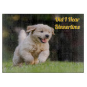 Niedliches, goldenes Retriever Personalisiertes Cu Schneidebrett (Vorderseite)