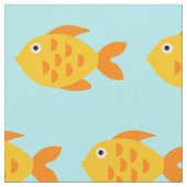 Niedliches Goldfisch-Stoffgewebe Stoff (Nahaufnahme)