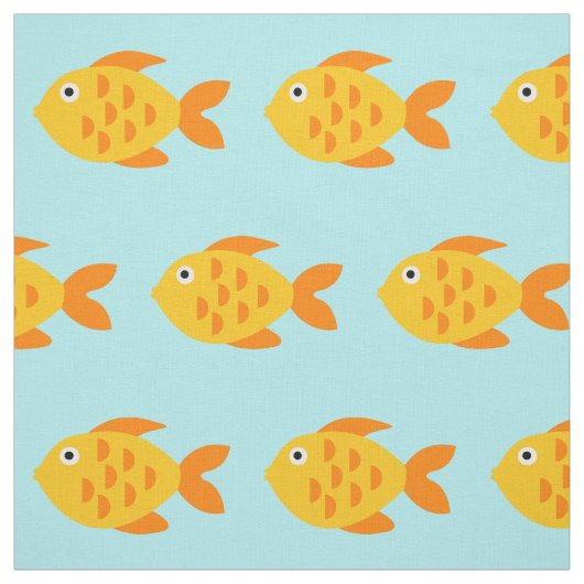 Niedliches Goldfisch-Stoffgewebe Stoff (Muster)