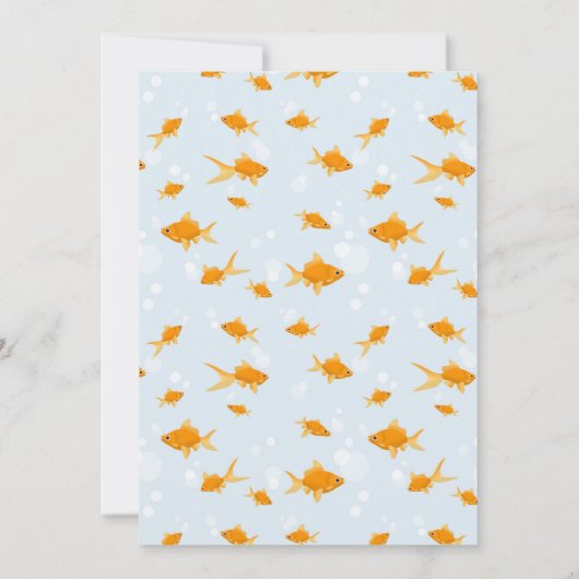 Niedliches Goldfish Kindergeburtstag Party Einladung (Rückseite)