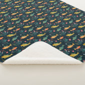 Niedliches Goldfish Koi Aquatic Pflanze Muster Sherpadecke (3/4)