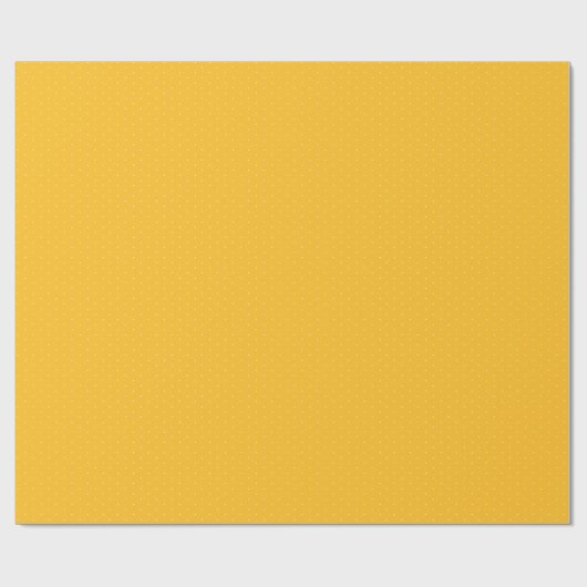 Niedliches, goldgelb-weißes Polka-Punktmuster Geschenkpapier (Flach)