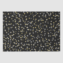 niedliches Goldsilber-Punktmuster Neujahr Seidenpapier