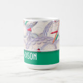 Niedliches Golf-Ball-u. T-Shirt-Muster Kaffeetasse (Mittel)