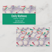 Niedliches Golf-Ball-u. T-Shirt-Muster Visitenkarte (Vorne/Hinten)