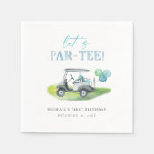 Niedliches Golf Cart Putt Party Serviette (Vorderseite)