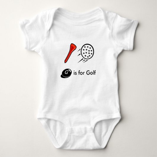 Niedliches Golf scherzt T-Shirt Baby Strampler (Vorderseite)