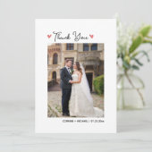 Niedliches Golf Themed Wedding Dankeschön Card mit Einladung (Stehend Vorderseite)