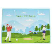 niedliches Golfing-Party ergänzen Text Große Geschenktüte (Vorderseite)