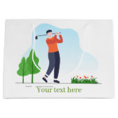 niedliches Golfing-Party ergänzen Text Große Geschenktüte (Vorderseite)