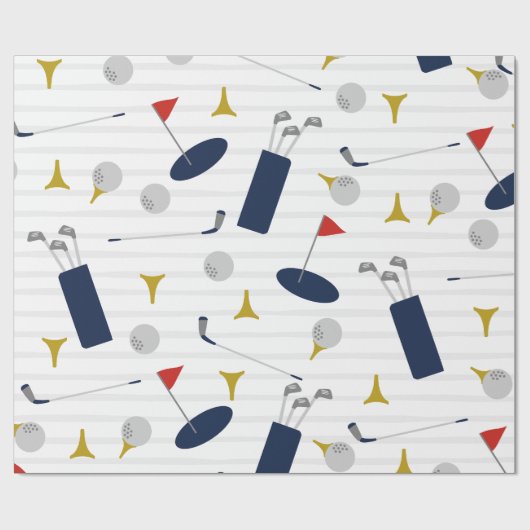 Niedliches Golfpapier Geschenkpapier (Flach)