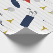 Niedliches Golfpapier Geschenkpapier (Ecke)