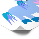 Niedliches Goofkins-Einhorn Poster (Ecke)