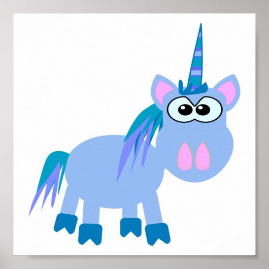 Niedliches Goofkins-Einhorn Poster (Vorne)
