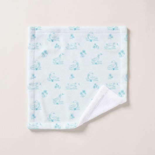 Niedliches Goose Toile Muster Badhandtuch Set (Waschlappen)