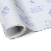 Niedliches Goose Toile Muster Geschenkpapier (Rolleneckpunkt)