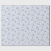 Niedliches Goose Toile Muster Geschenkpapier (Flach)