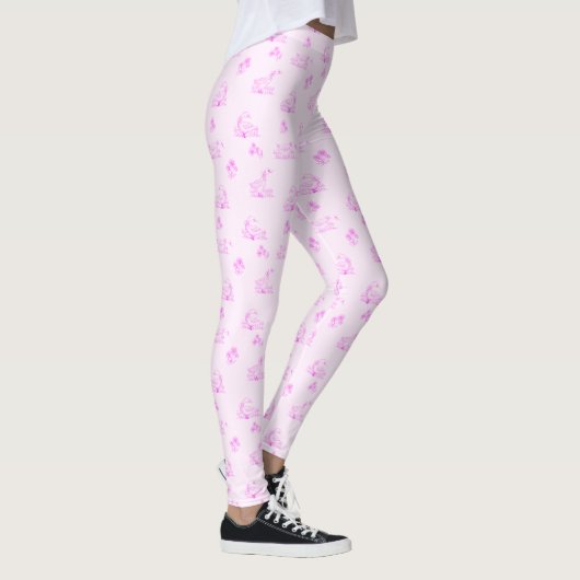 Niedliches Goose Toile Muster Leggings (Rechts)
