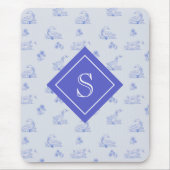 Niedliches Goose Toile Muster Personalisiert Mousepad (Vorne)