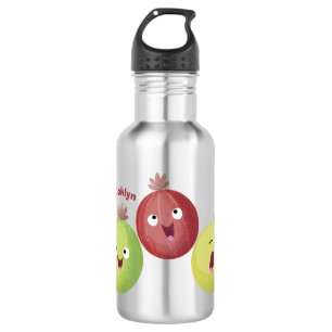 Niedliches Gooseberry-Trio mit Cartoon Edelstahlflasche