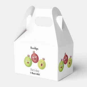 Niedliches Gooseberry-Trio mit Cartoon Geschenkschachtel