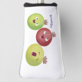 Niedliches Gooseberry-Trio mit Cartoon Golf Headcover (Rotieren 90)