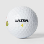 Niedliches Gooseberry-Trio mit Cartoon Golfball (Logo)