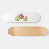 Niedliches Gooseberry-Trio mit Cartoon Skateboard (Horizontal)